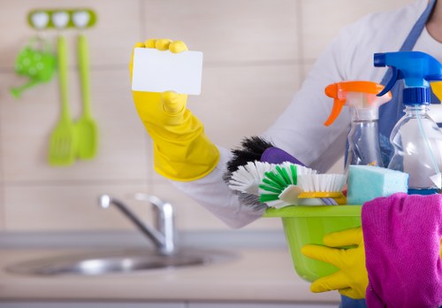Local cleaners preparing a Kensington home for a new resident