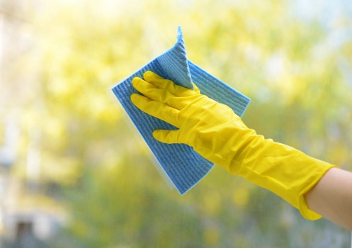Office cleaning team working in a Kensington commercial workspace