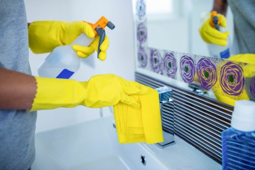 Pet stain odour removal equipment being used in a Kensington flat
